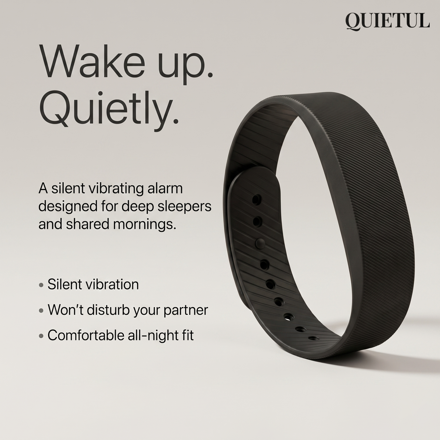 Quietul | Silent Vibrating Alarm Wristband