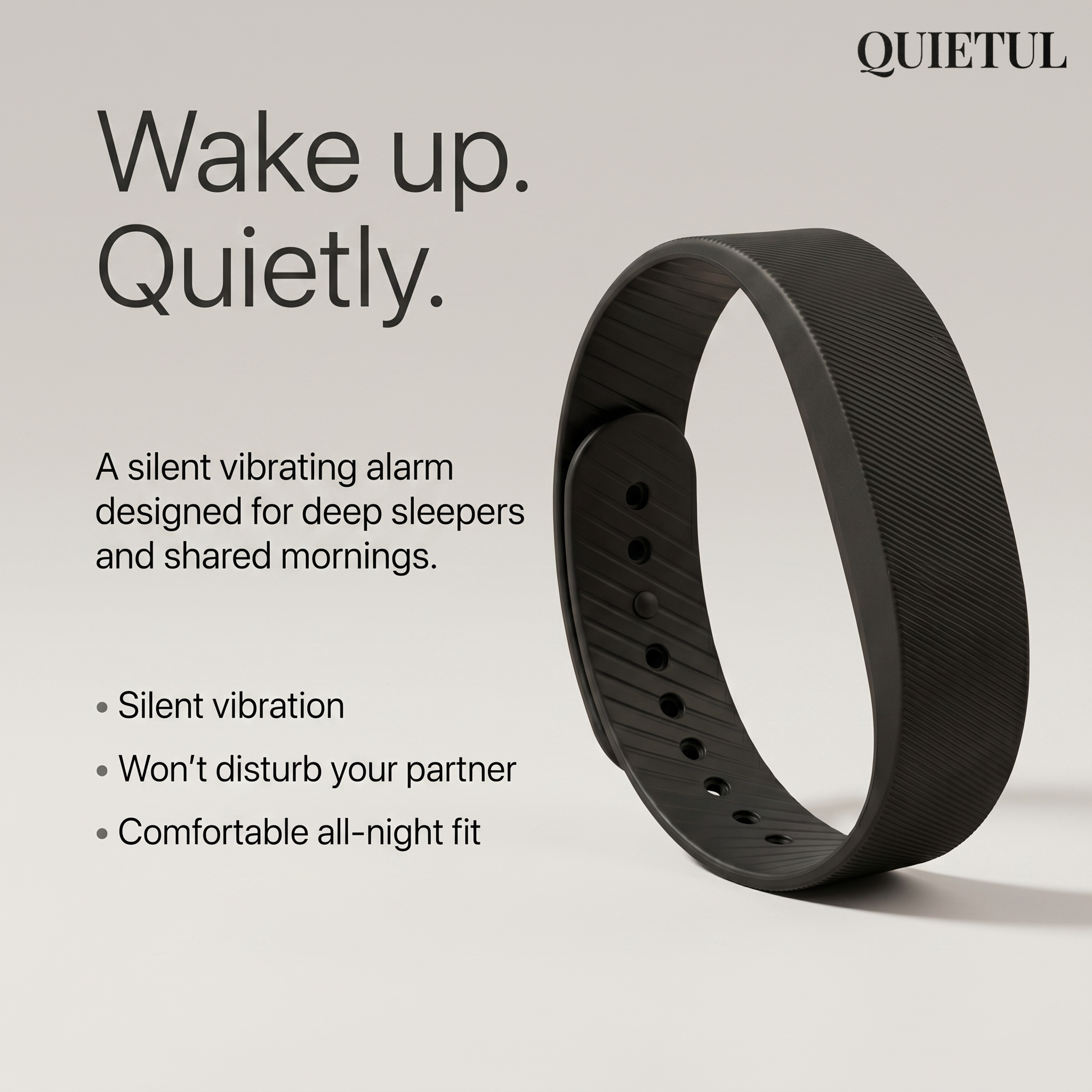 Quietul | Silent Vibrating Alarm Wristband